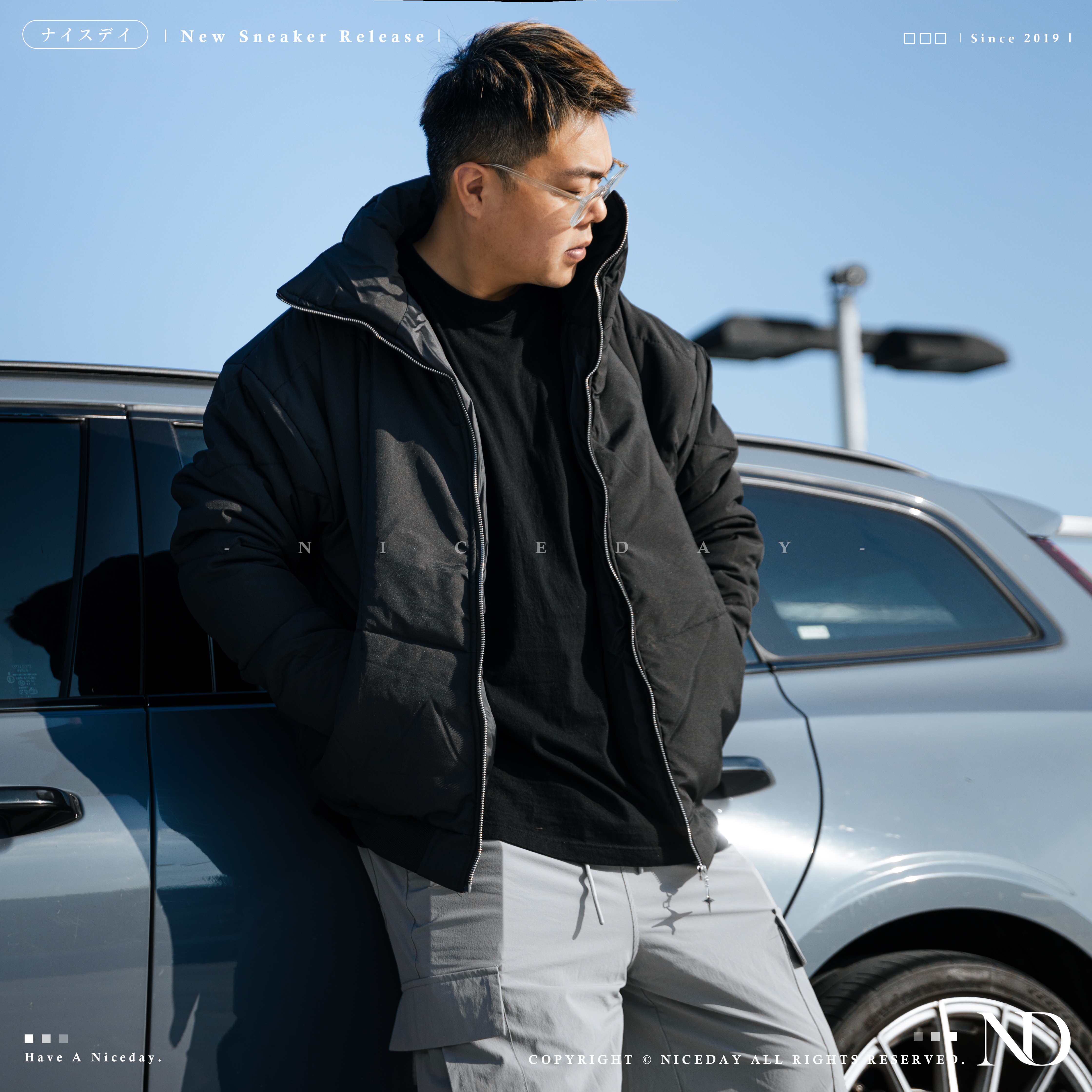 NICEDAY 部分現貨/預購  服飾 羽絨防風外套 冬季 立領 美式 保暖 黑色