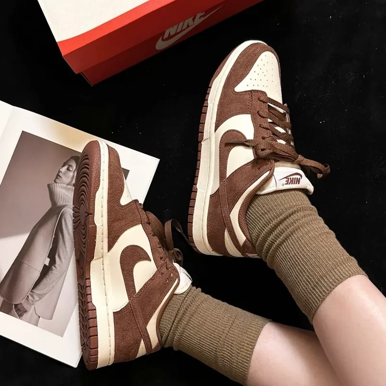 Nike Dunk Low 低筒 白棕 麂皮 復古紅棕 HJ7673001