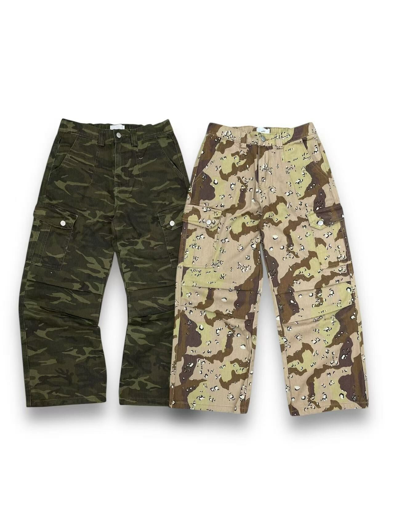 《S.V》打摺口袋迷彩褲