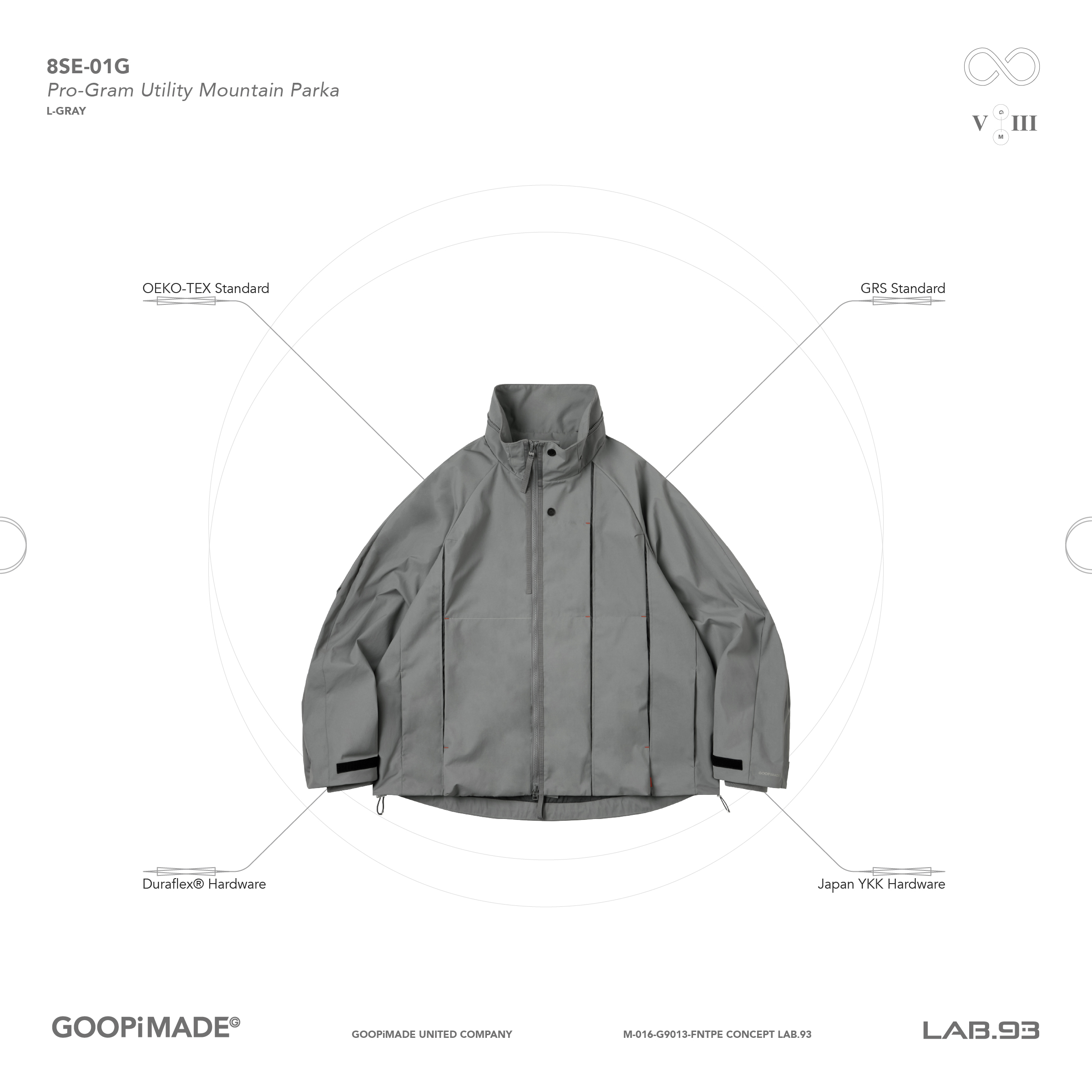 GOOPiMADE - “8SE-01G” Pro-Gram Utility Mountain Parka | HBX