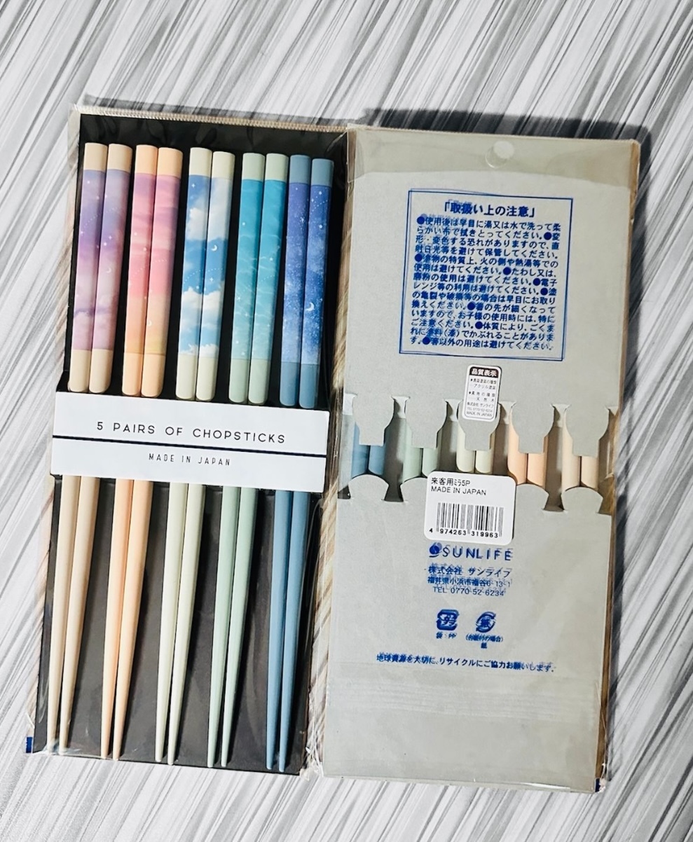 日本製 Sunlife 星空筷子 (一套5對) （J12 KA79）