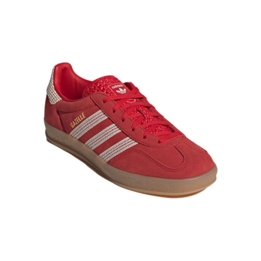 ADIDAS GAZELLE INDOOR W 女鞋 紅 米白 膠底 復古 德訓鞋 JI2756