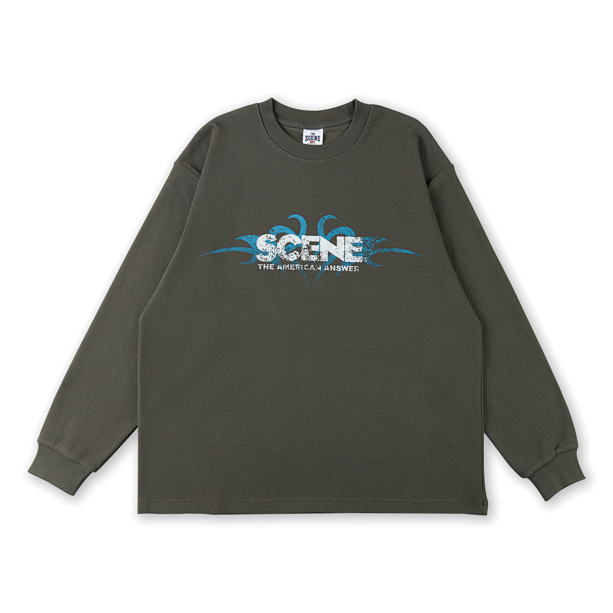 Waffle Long Sleeve  // Dark Grey