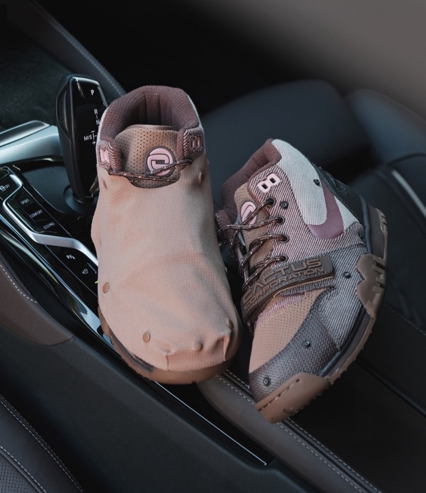 Travis Scott x CACT.US CORP x Nike Air Trainer 1 Wheat 深棕 聯名款 可拆式覆面 復古 休閒 DR7515200