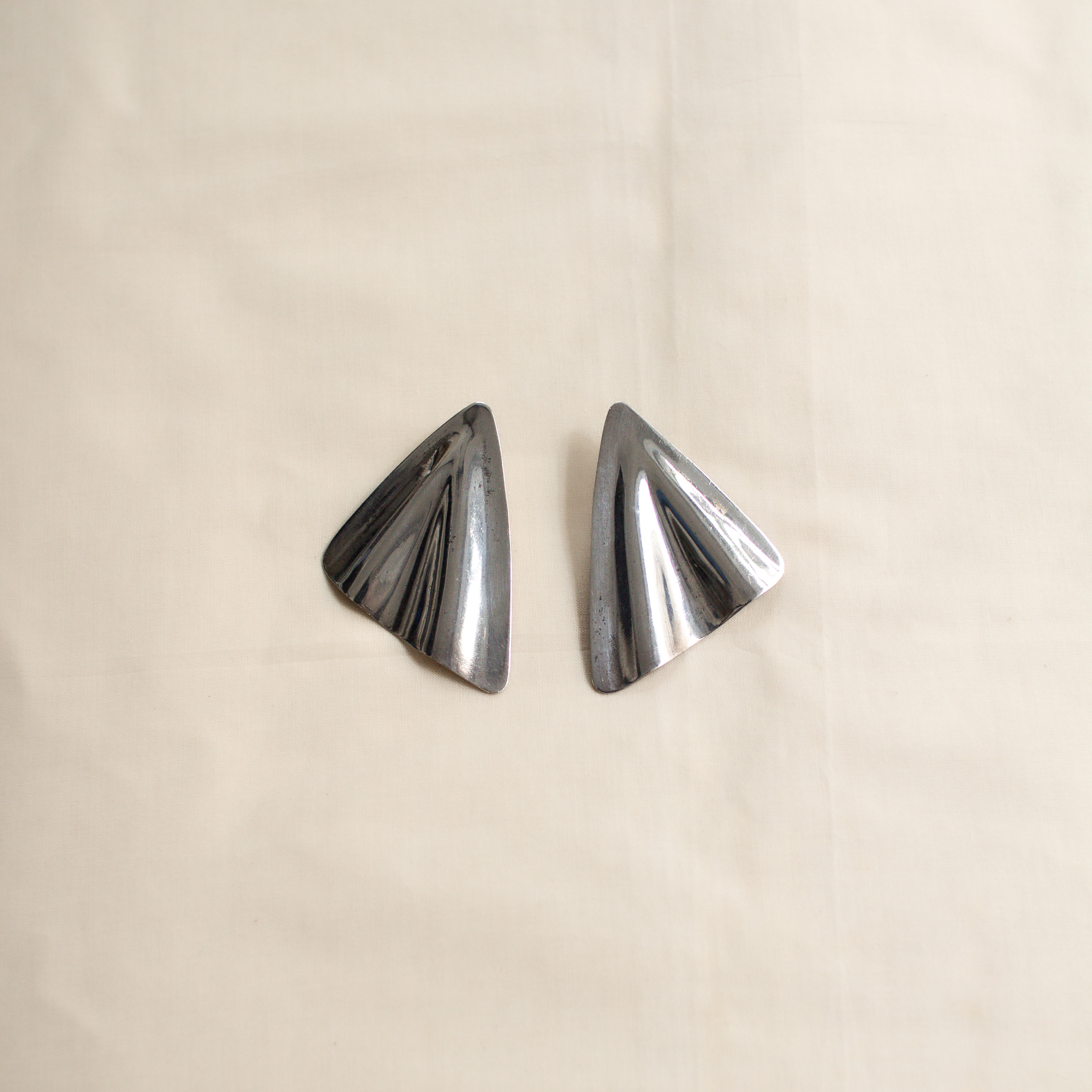 MEXICO STERLING SILVER EARRINGS 墨西哥 手工 純銀 耳環 A