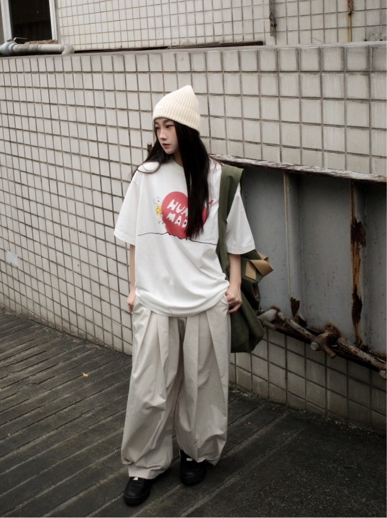 <快速出貨>HUMAN MADE 五月女 拉線 動物愛心 白色