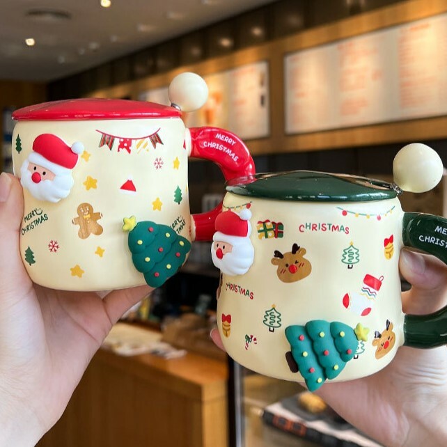 Christmas Vibe Mug with Magnet Accessories, Spoon & Cup Lid - 420ml