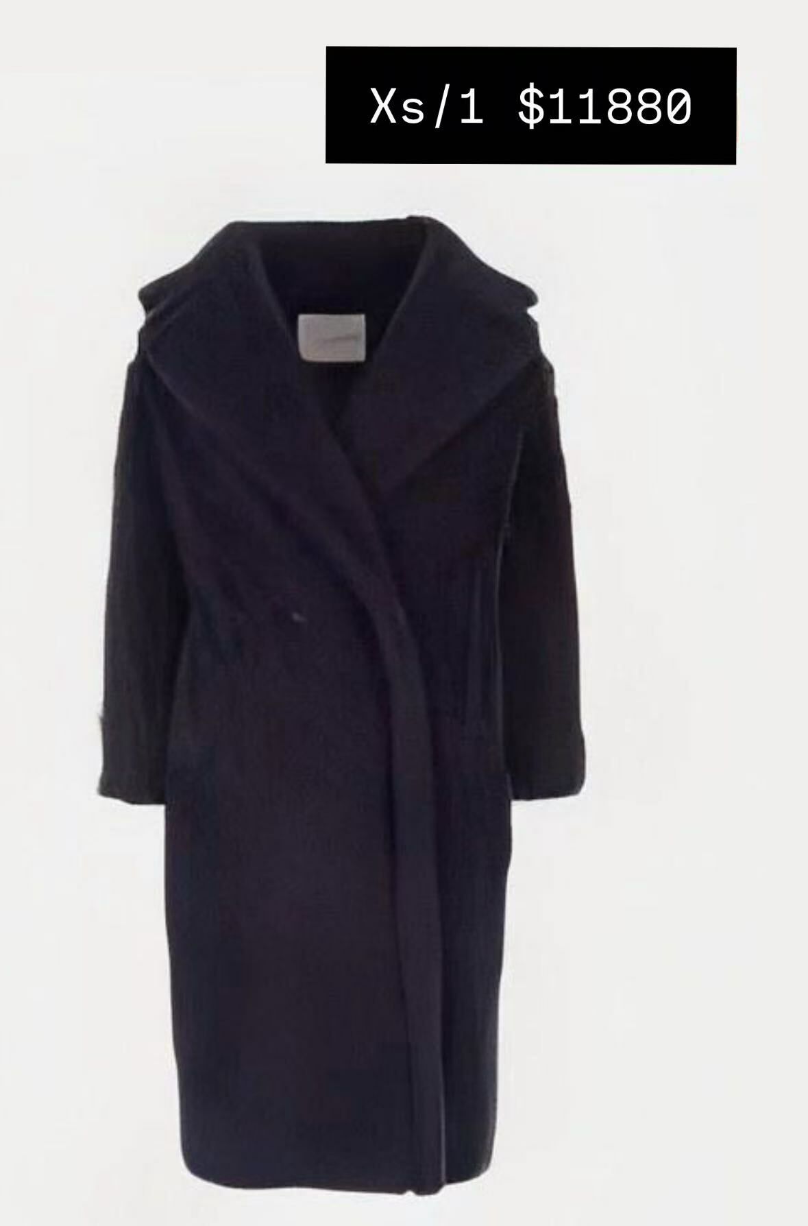 MAX MARA  深色長款大衣 -T