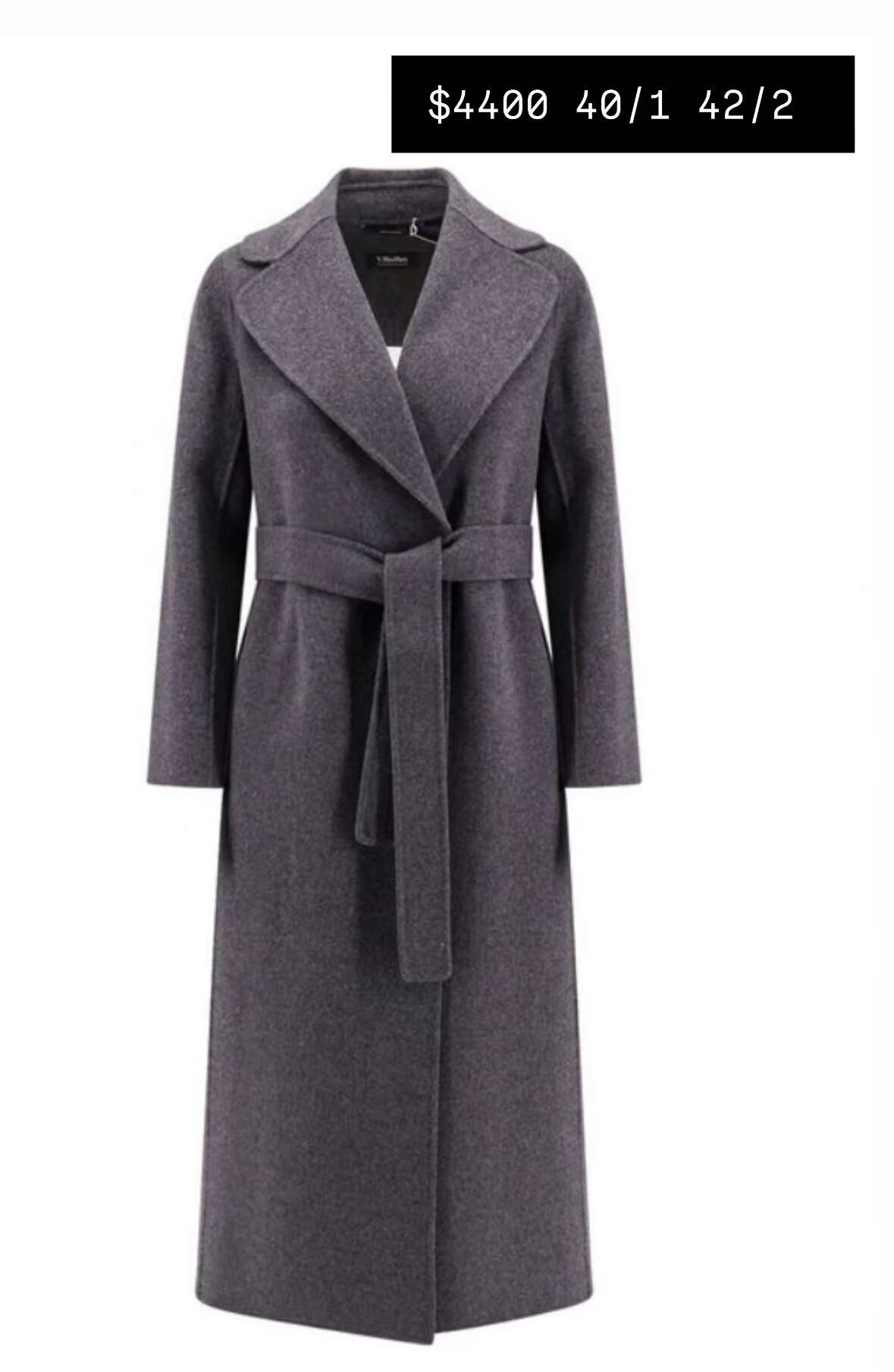 MAX MARA 深灰色毛呢大衣-T