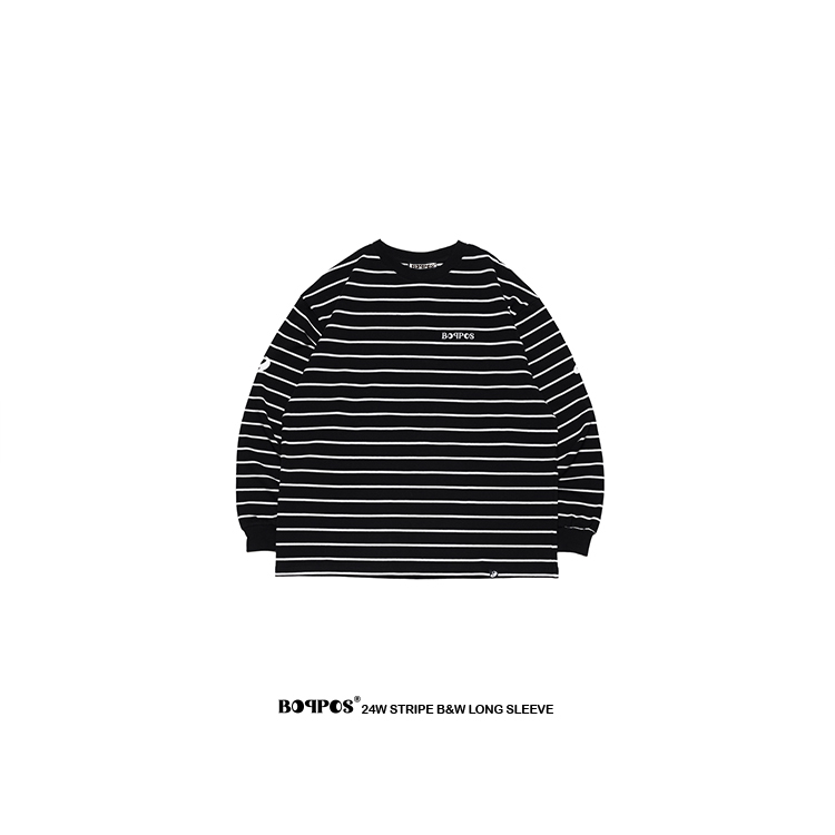 BOPPOS®️ B/W STRIPE LONG SLEEVE