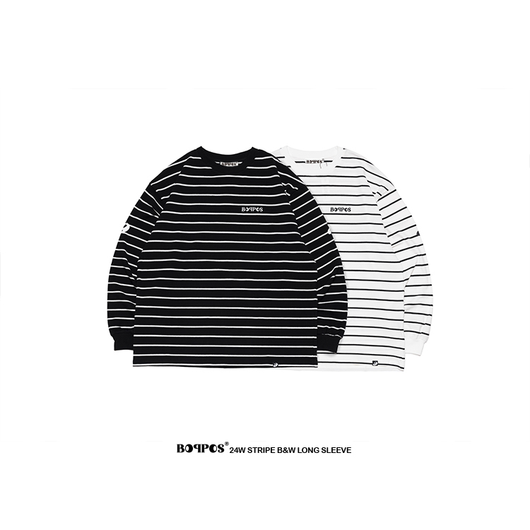 BOPPOS®️ B/W STRIPE LONG SLEEVE