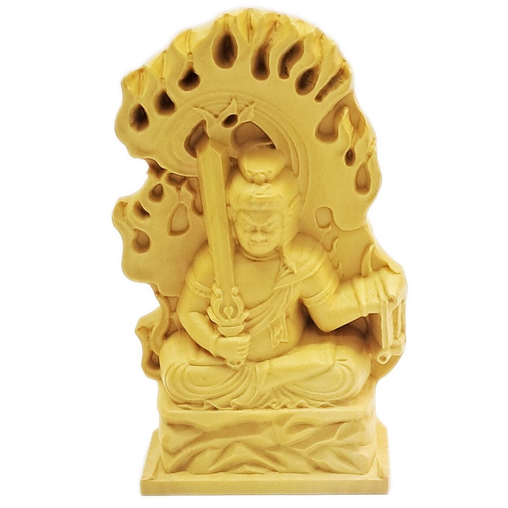 不動明王{黃楊木}7公分【十方】153995