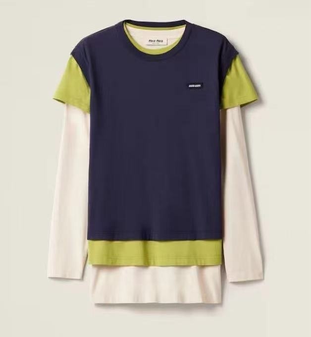 MiuMiu 藍綠色三件套上衣-T