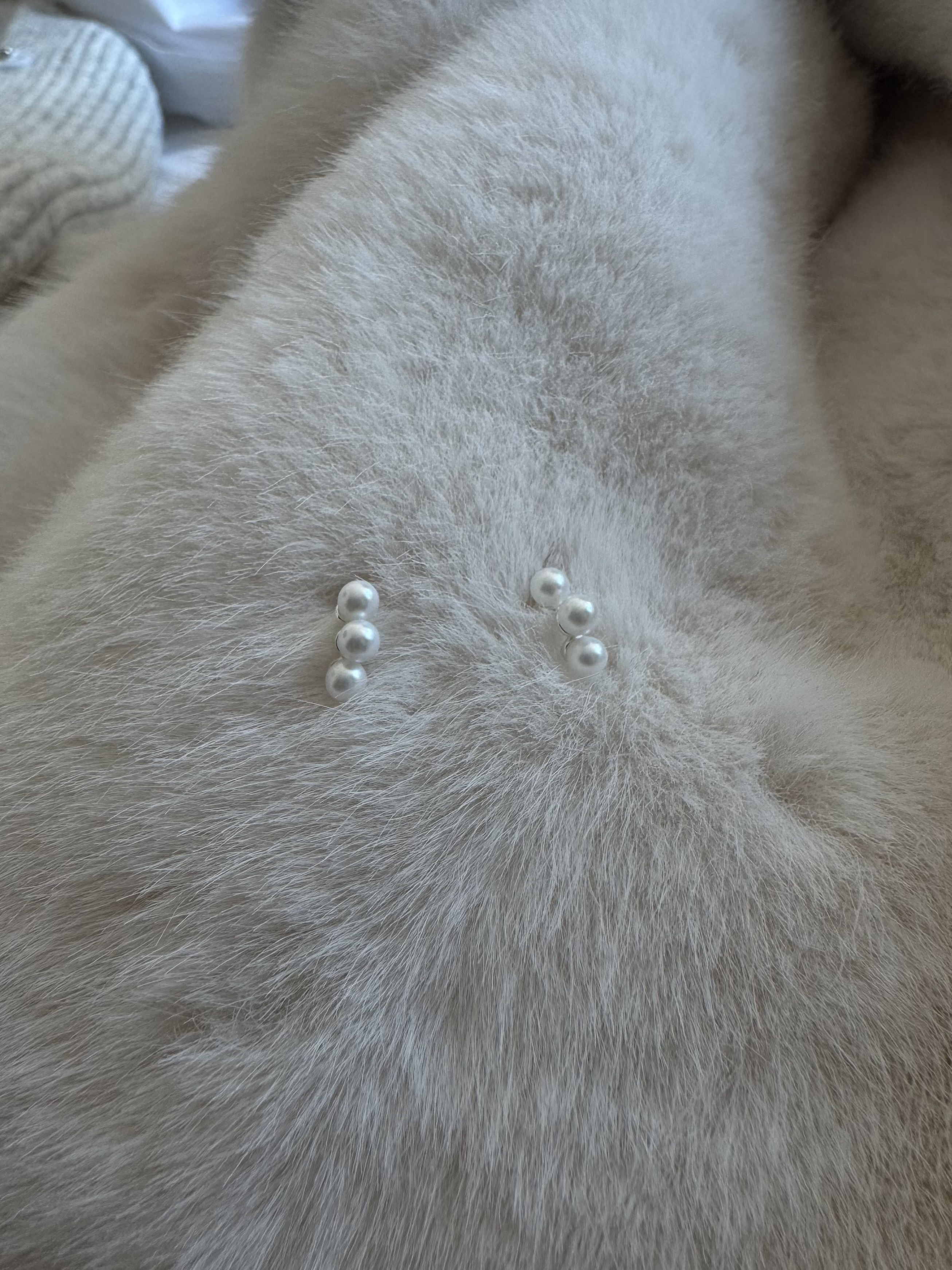 H38 Triple珍珠耳環-925純銀