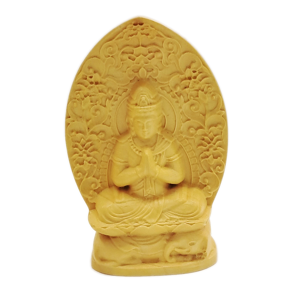 普賢菩薩{黃楊木}7公分【十方】153999