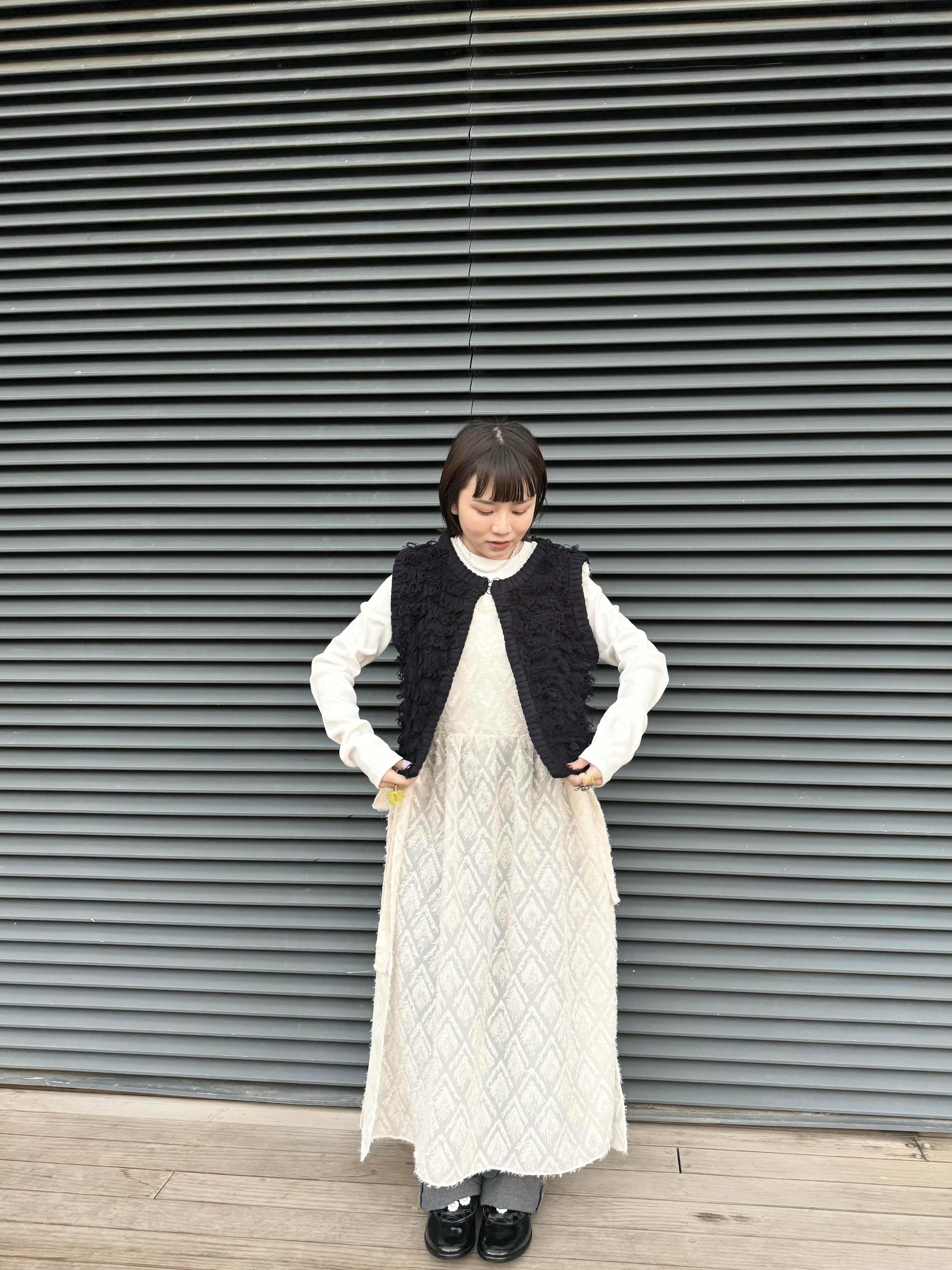 木耳邊菱格仙女外撘