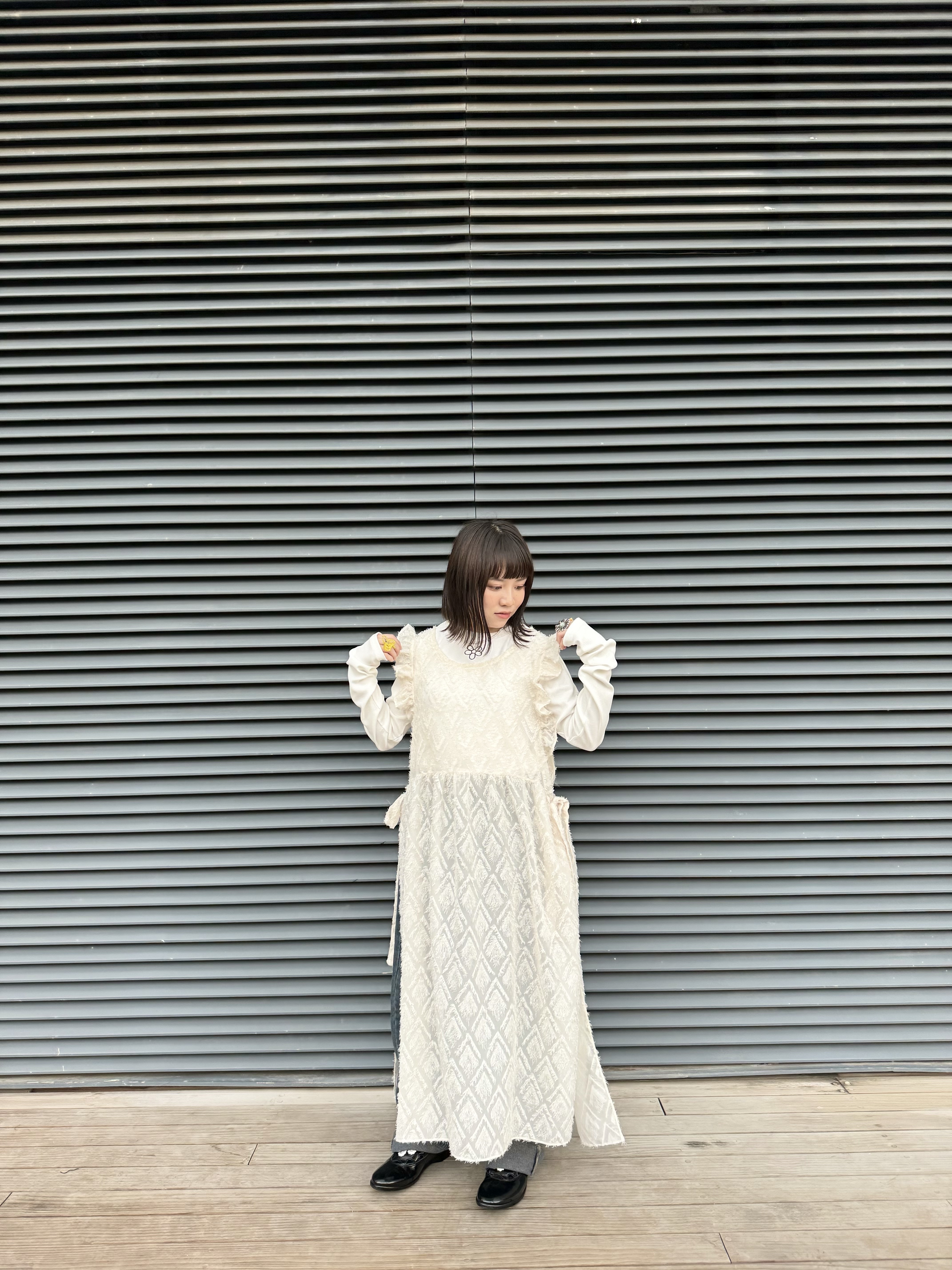 木耳邊菱格仙女外撘