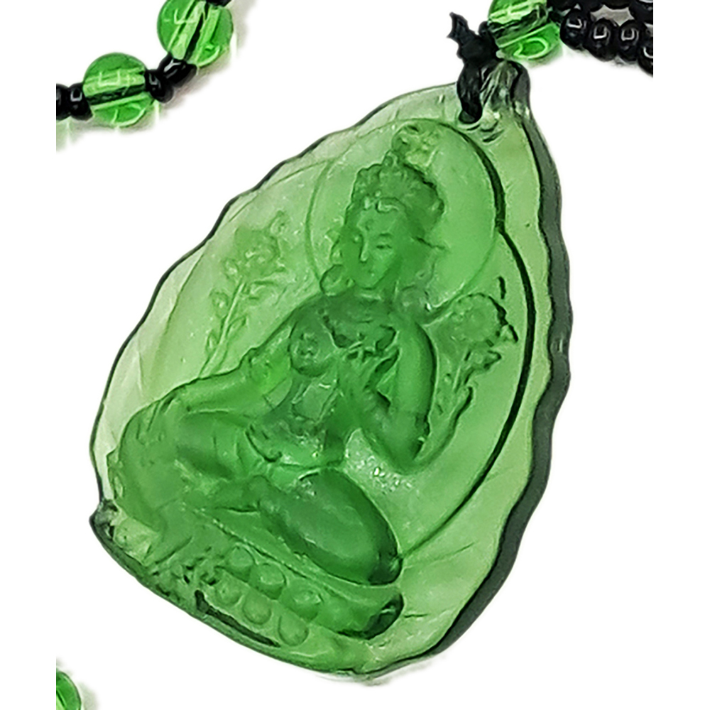 綠度母 琉璃水晶項鍊【十方】154002