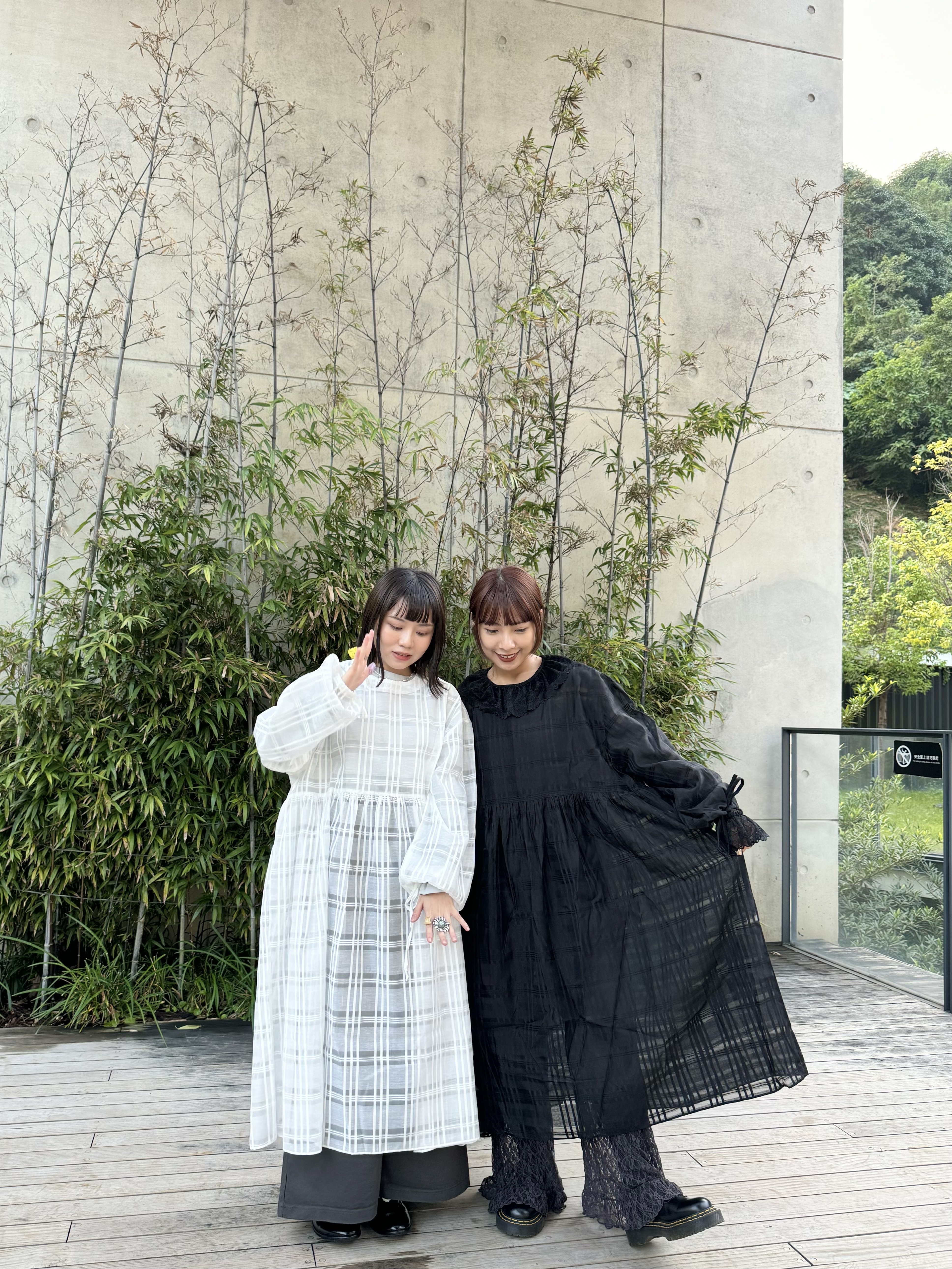 Vol.93 訂製款 靚格泡泡袖長layer( Black )