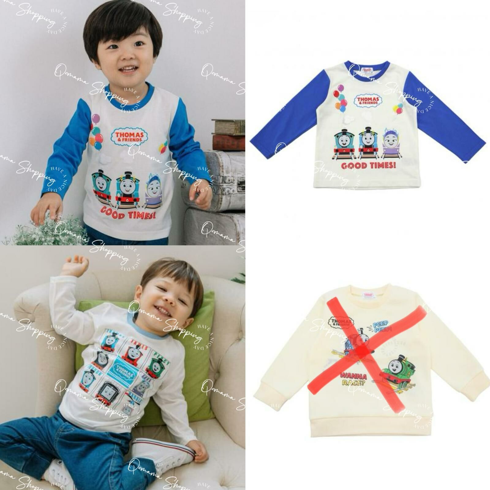 (現貨) JP 日本直送Thomas/Mickey 長袖Top (90/95/100)