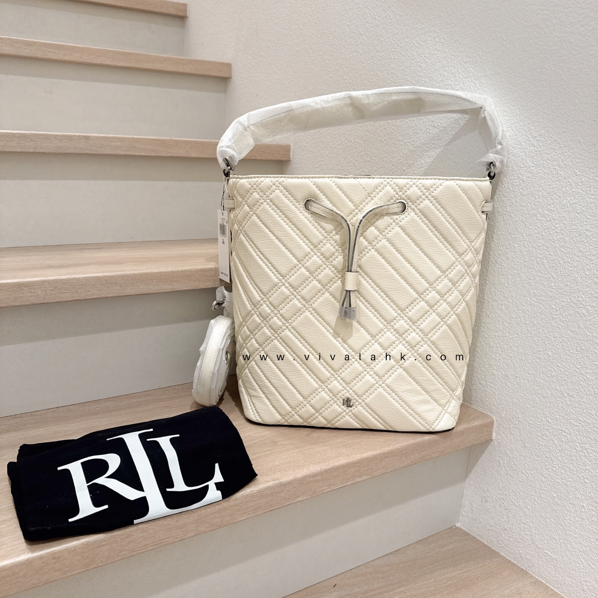 Ralph Lauren - Dryden Derby 單肩+斜孭水桶袋 (L) (繡線牛皮)