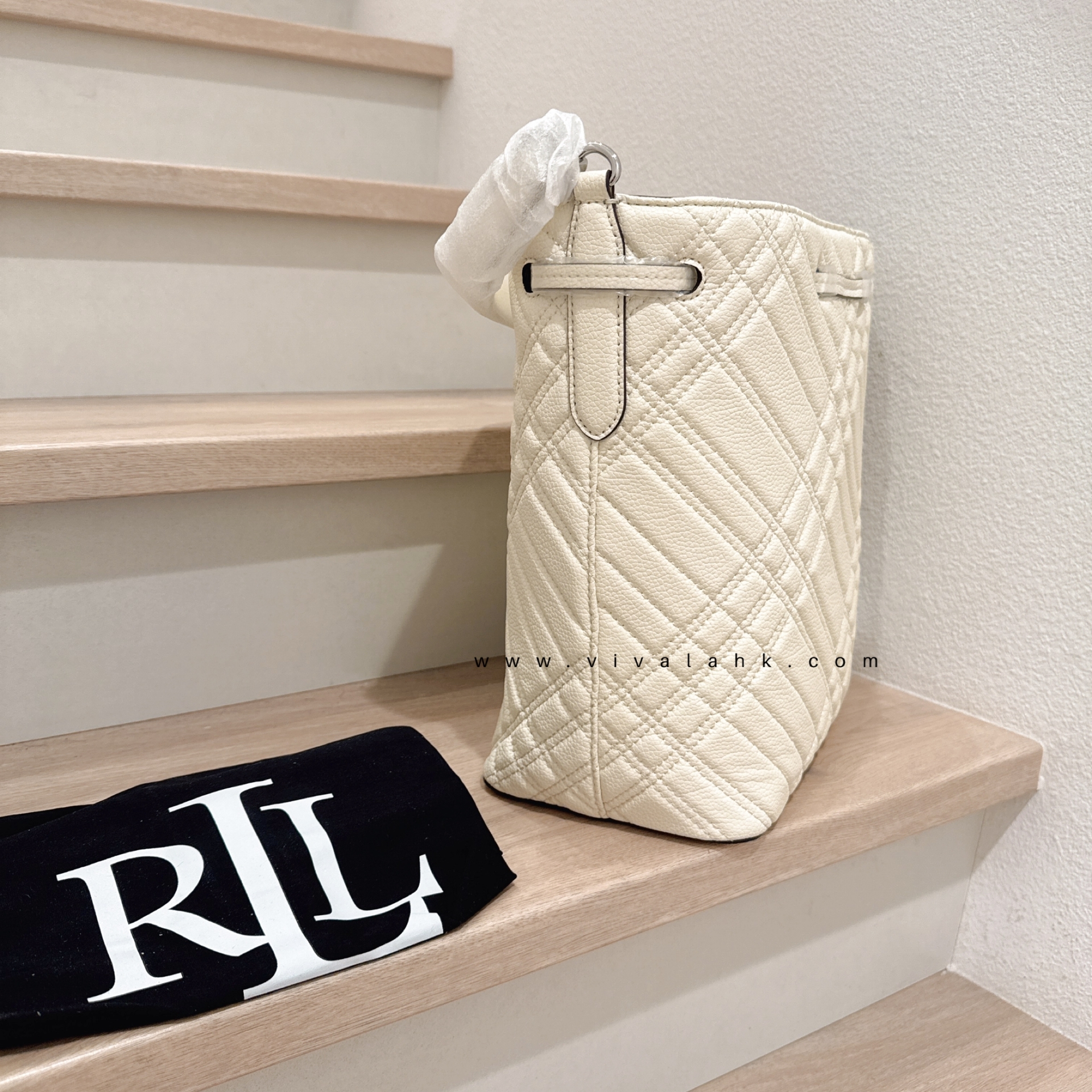 Ralph Lauren - Dryden Derby 單肩+斜孭水桶袋 (L) (繡線牛皮)