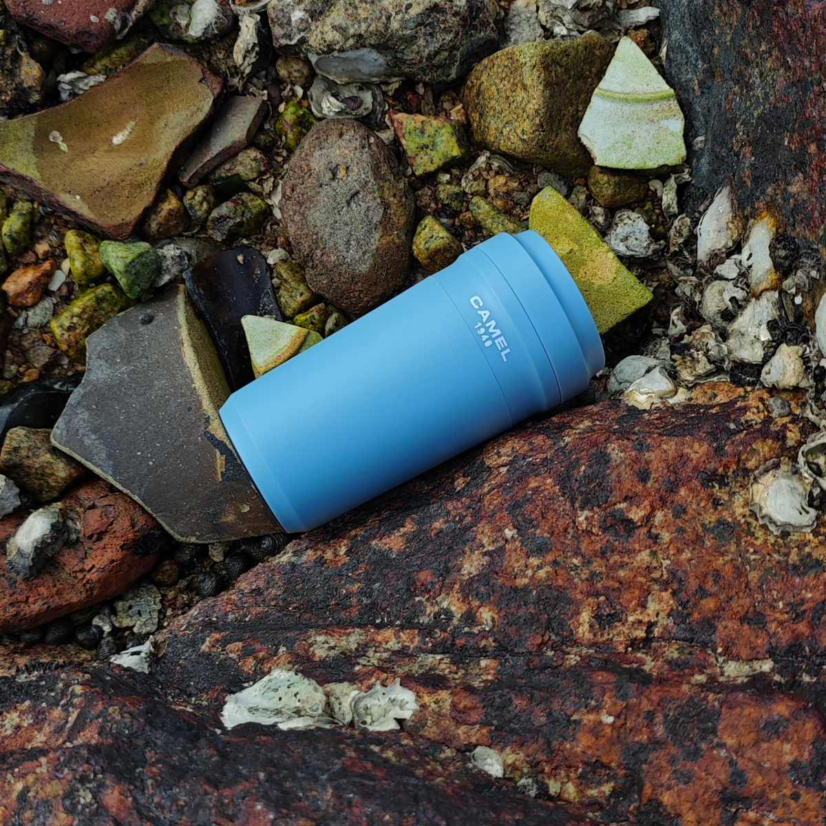 駱駝牌 真空玻璃膽保溫杯280毫升 - 牛仔藍