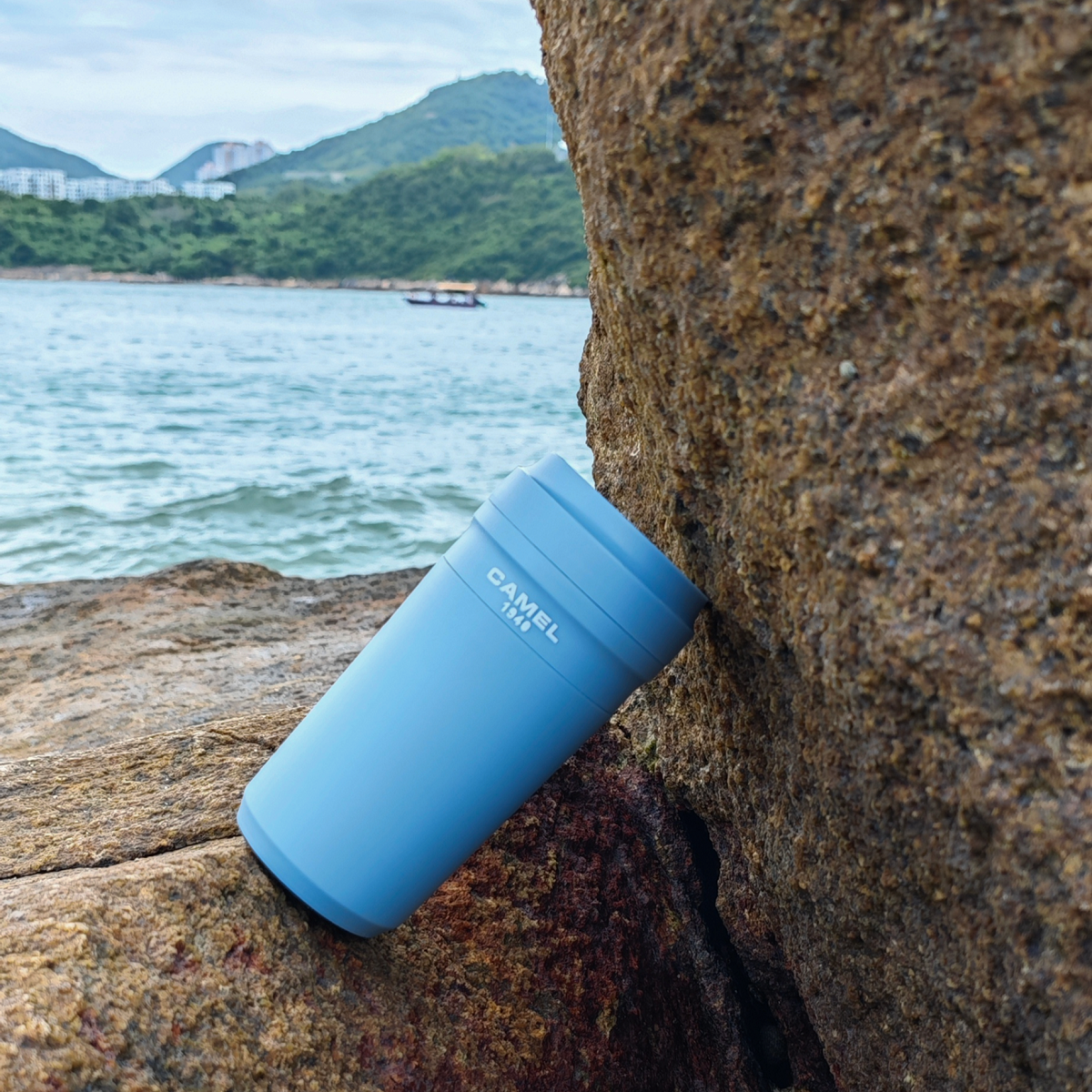 駱駝牌 真空玻璃膽保溫杯280毫升 - 牛仔藍