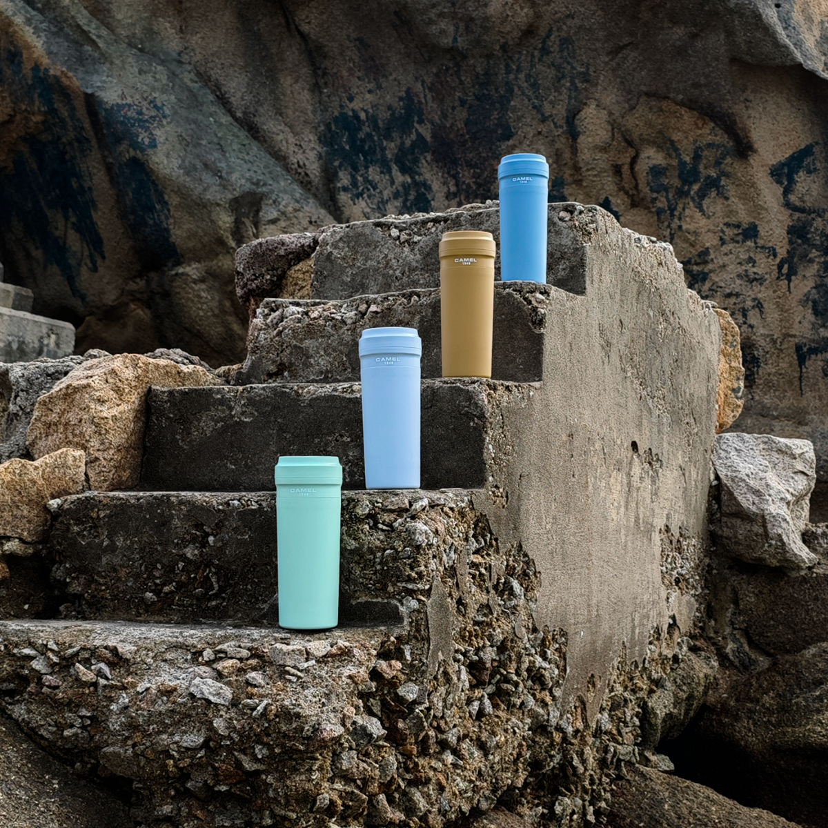 駱駝牌 真空玻璃膽保溫杯350毫升 - 卡其啡