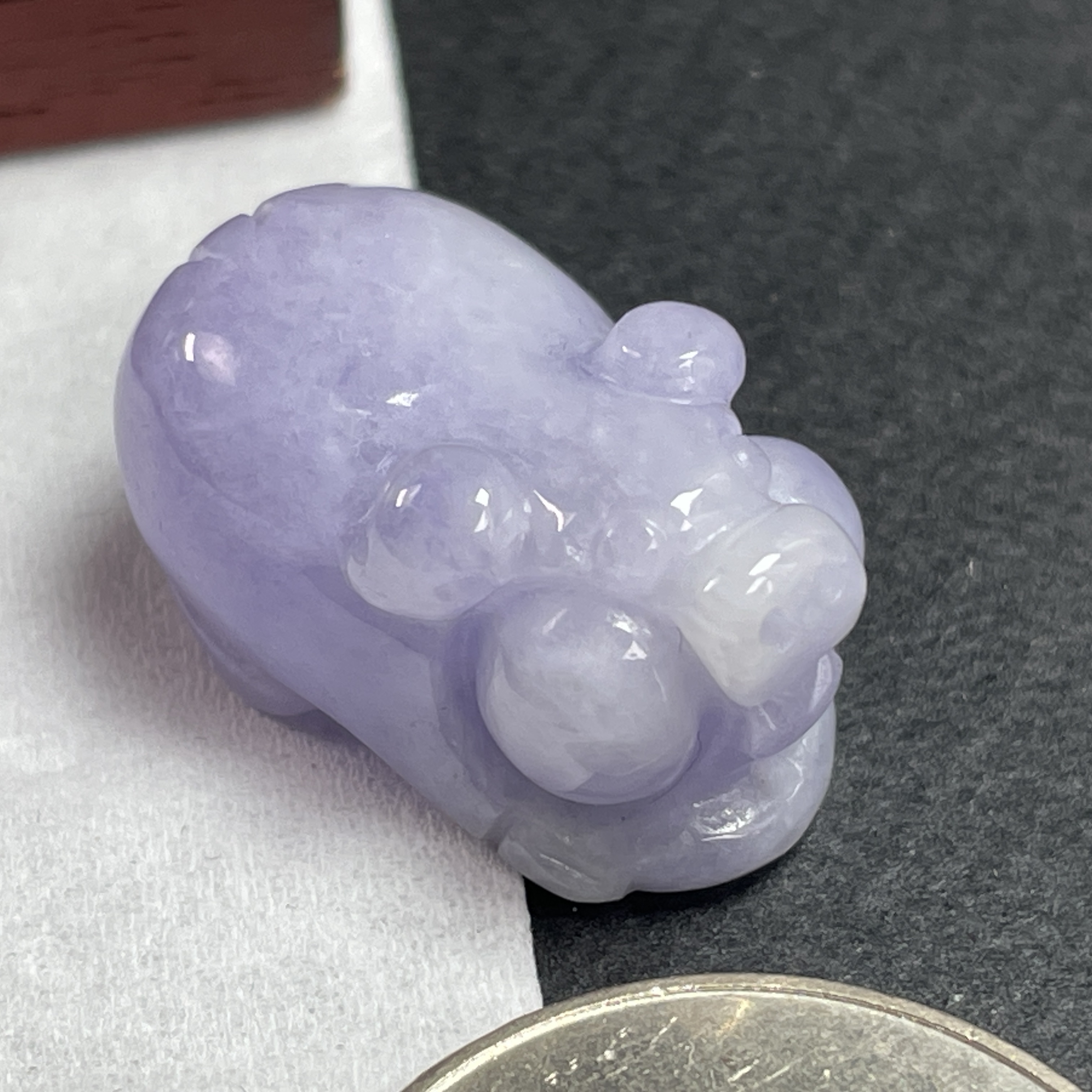 J2162 翡翠冰紫小豬吊墜