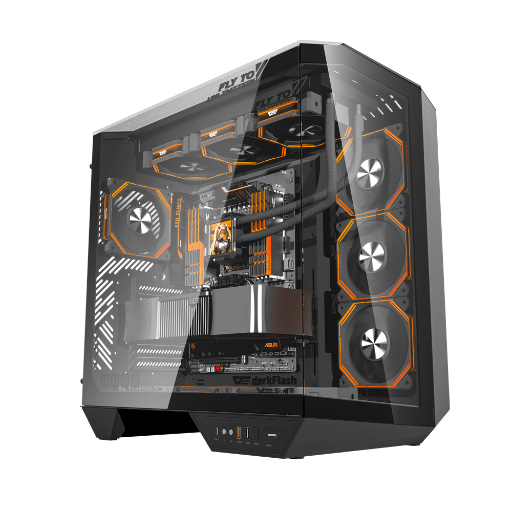 darkFlash DY470 ATX PC Case Black