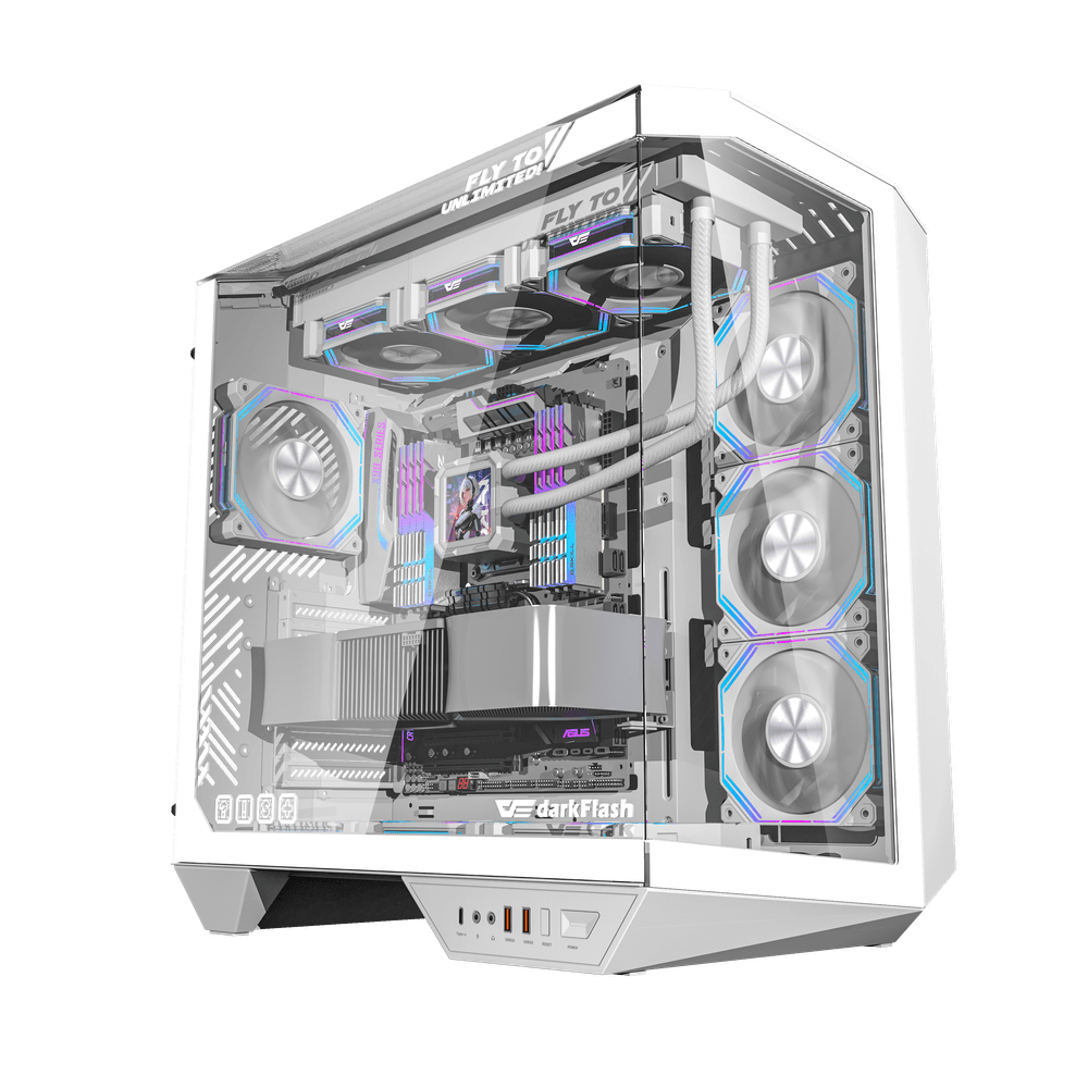 darkFlash DY470 ATX PC Case White