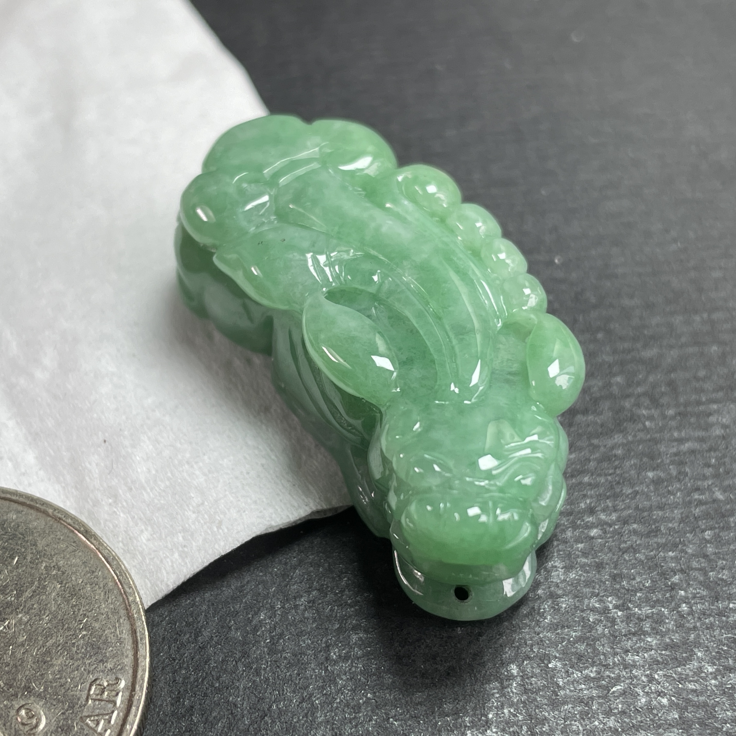 J2191 翡翠冰陽綠貔貅吊墜