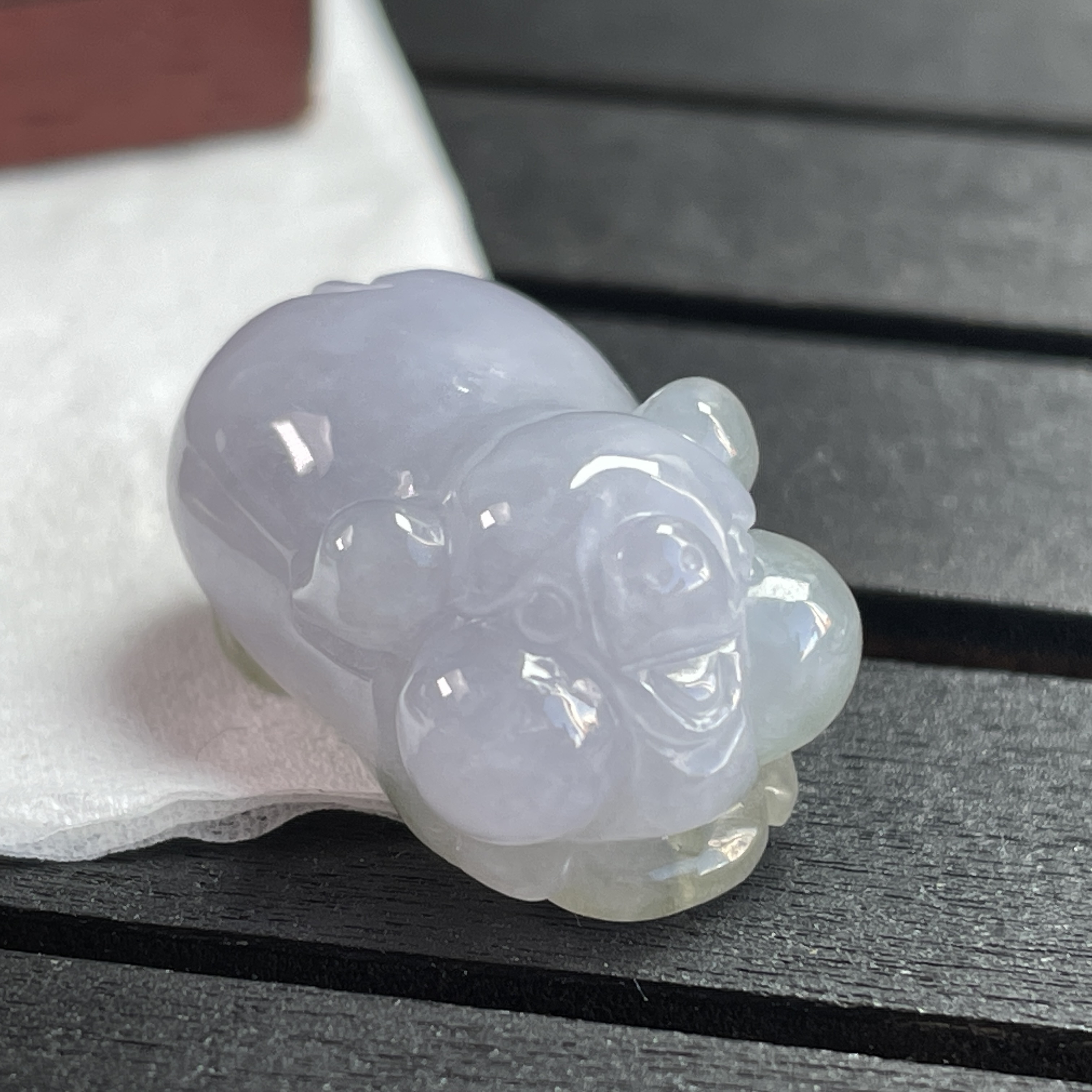 J2193 翡翠冰小福豬吊墜