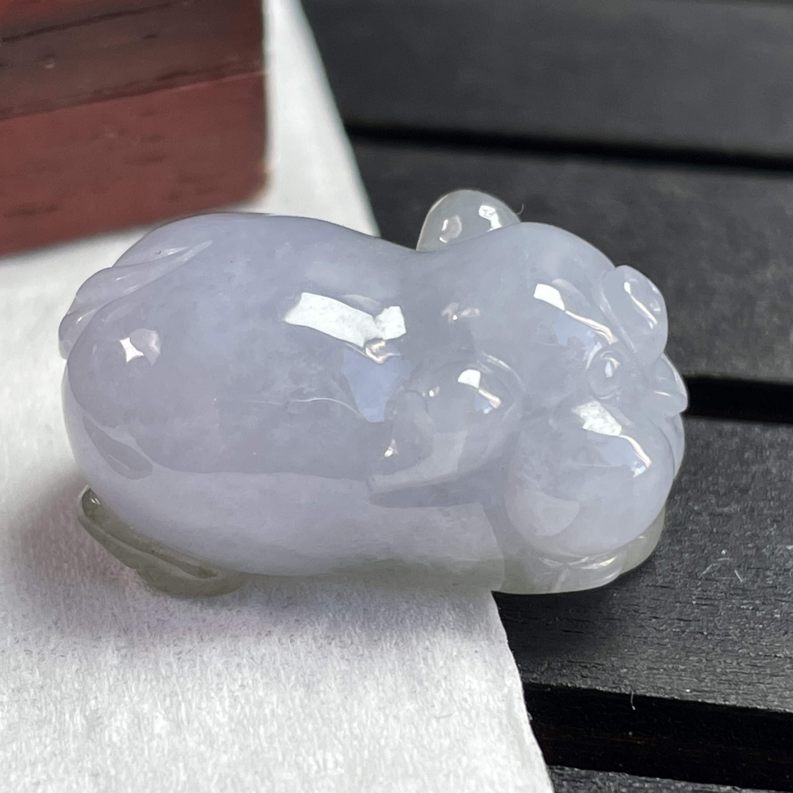 J2193 翡翠冰小福豬吊墜