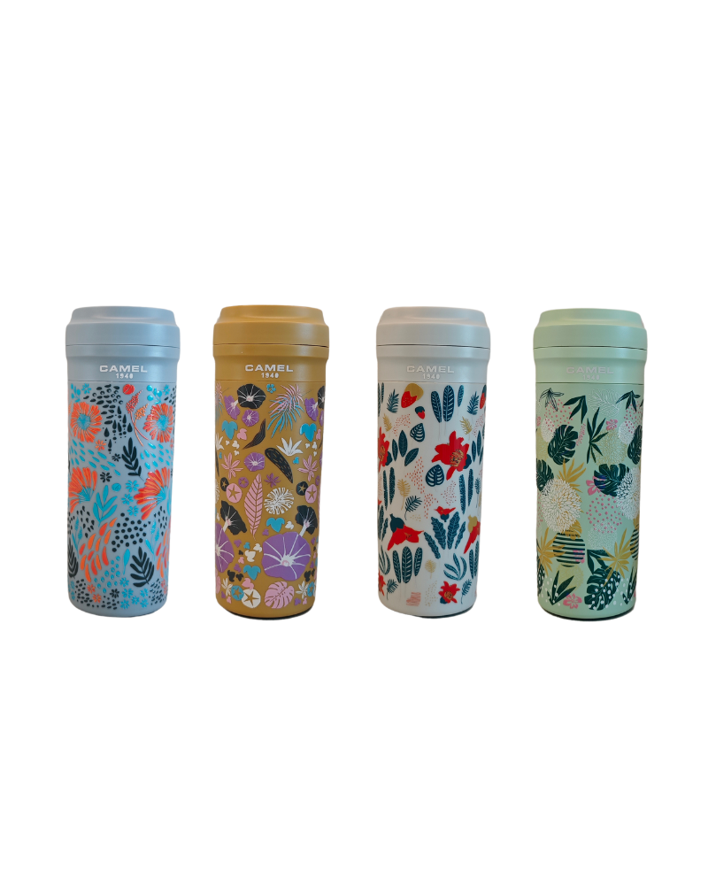 駱駝牌 真空玻璃膽保溫杯350毫升 - 木棉花