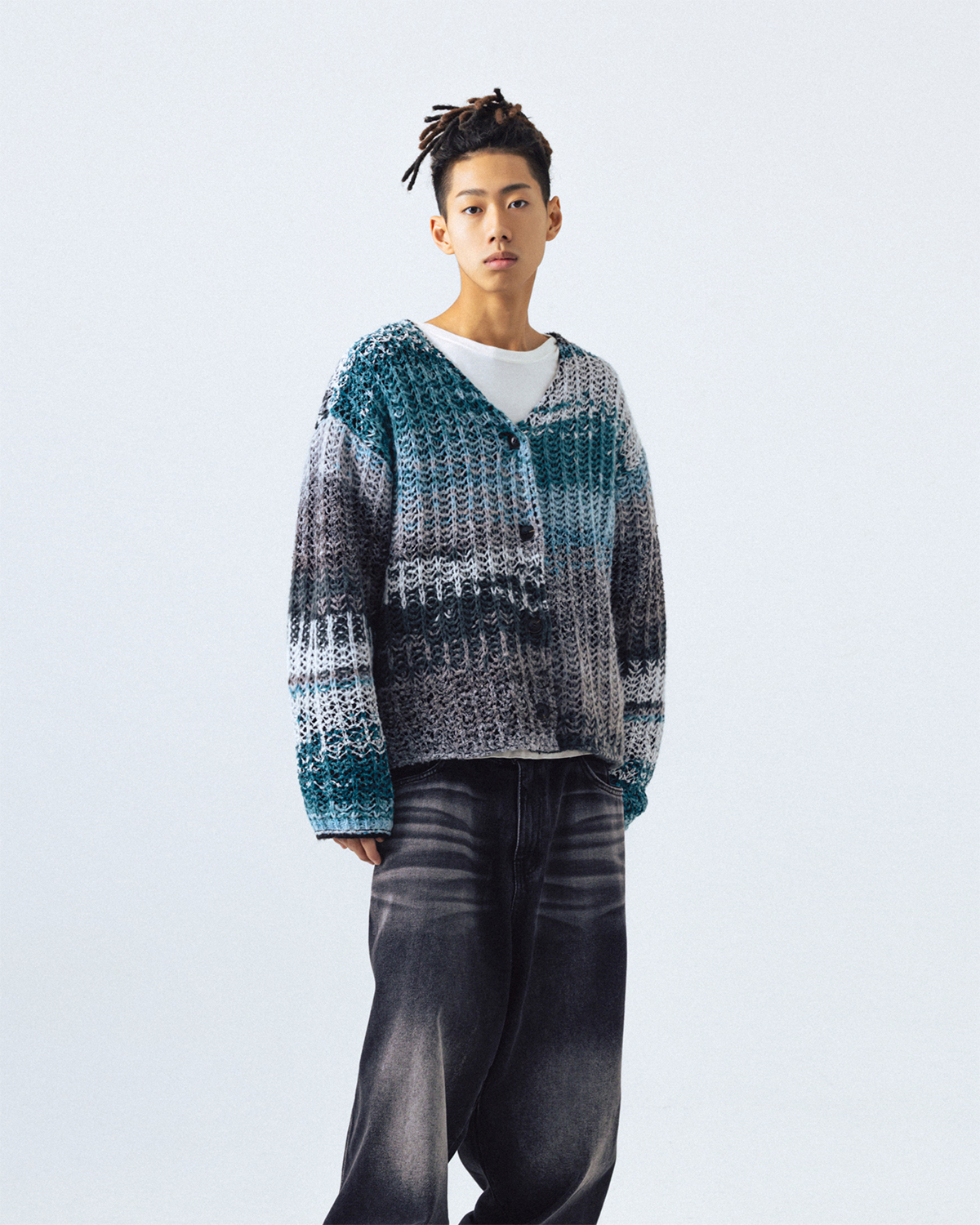 (獨家限時優惠) 羊毛雙面穿漸層開襟衫