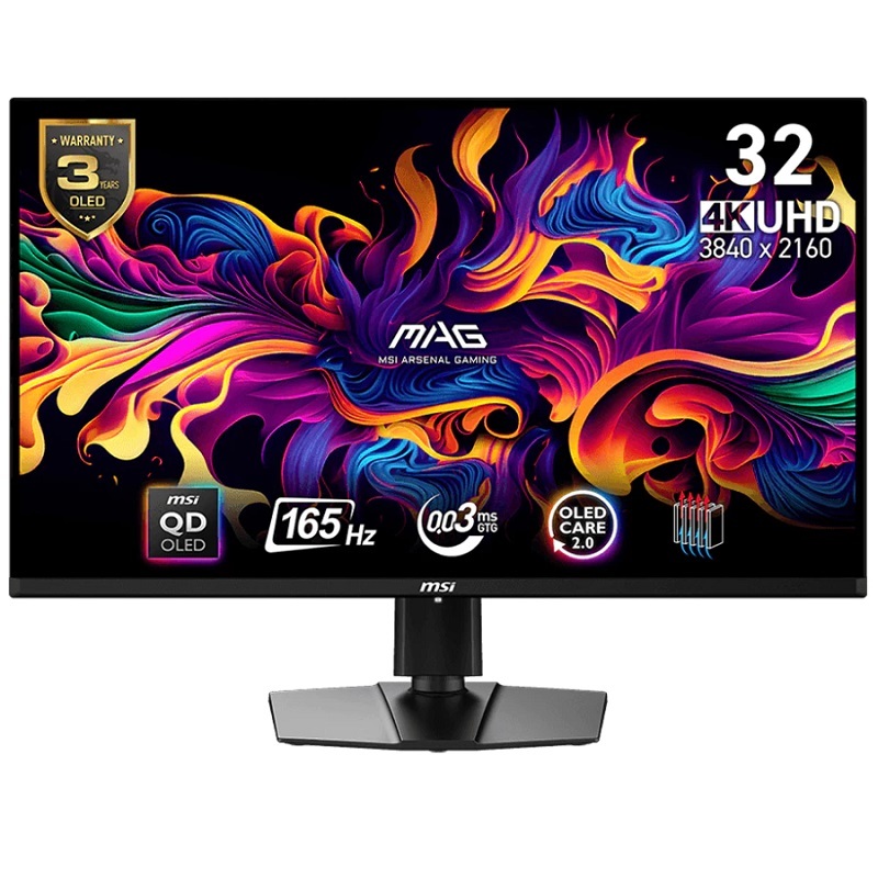 米特3C數位–MSI 微星 MAG 321UP QD-OLED OLED/4K/165Hz/31.5吋平面電競螢幕