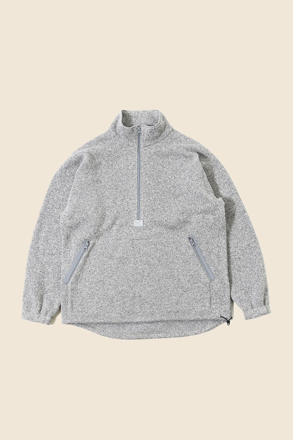 BURLAP OUTFITTER - 半拉鍊針織羊毛上衣（灰色）