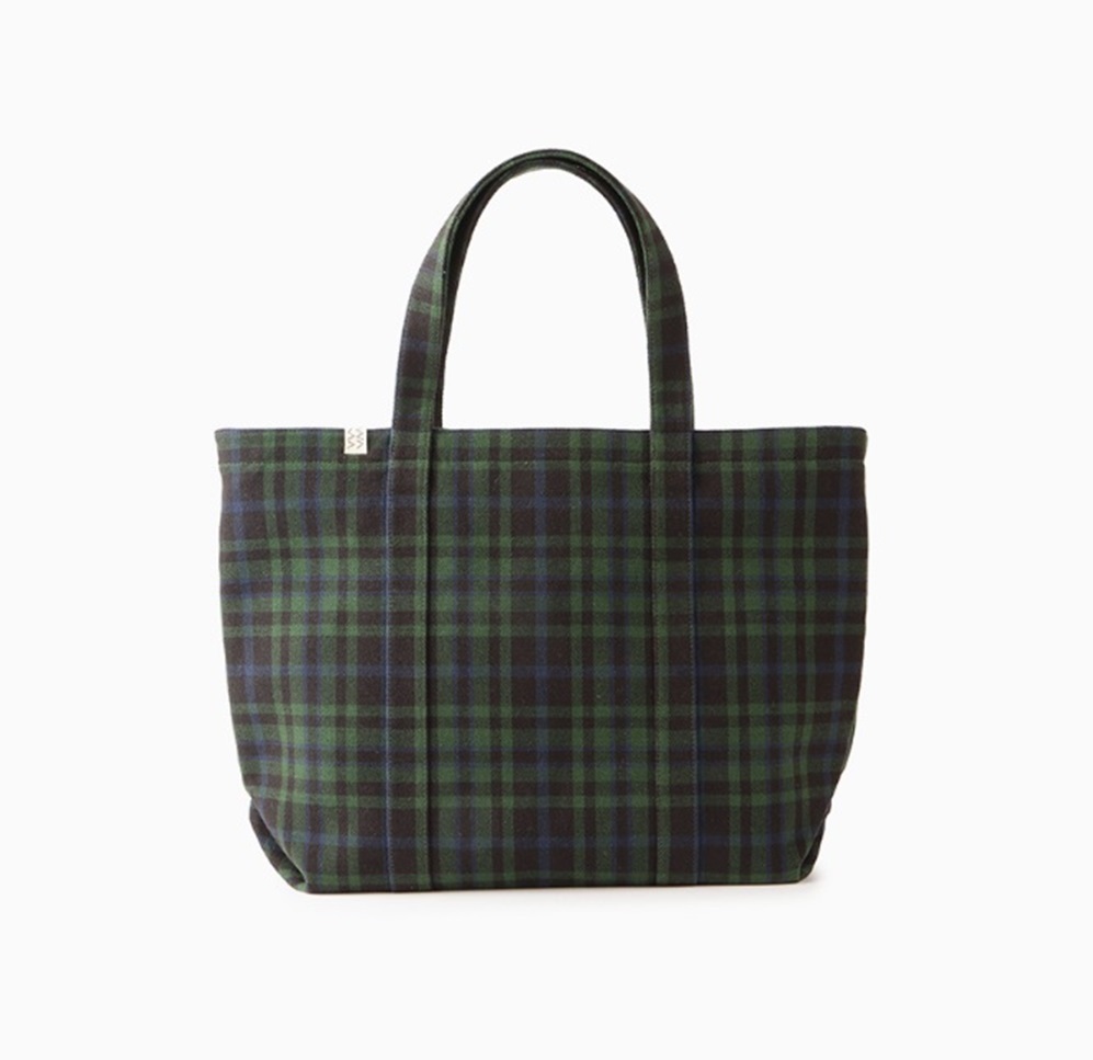 VISVIM 2024 A/W UT.TOTE (M) BUFFALO CHECK - GREEN PRE ORDER ITEM (預訂中)