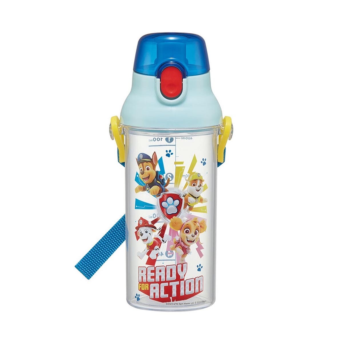 日本品牌 Skater 汪汪隊 480ml 一鍵式透明學童水壺 -PSB5TRC