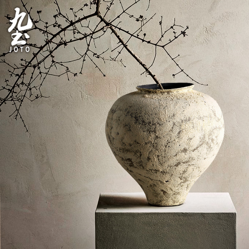九土手工粗陶花器_DER0109