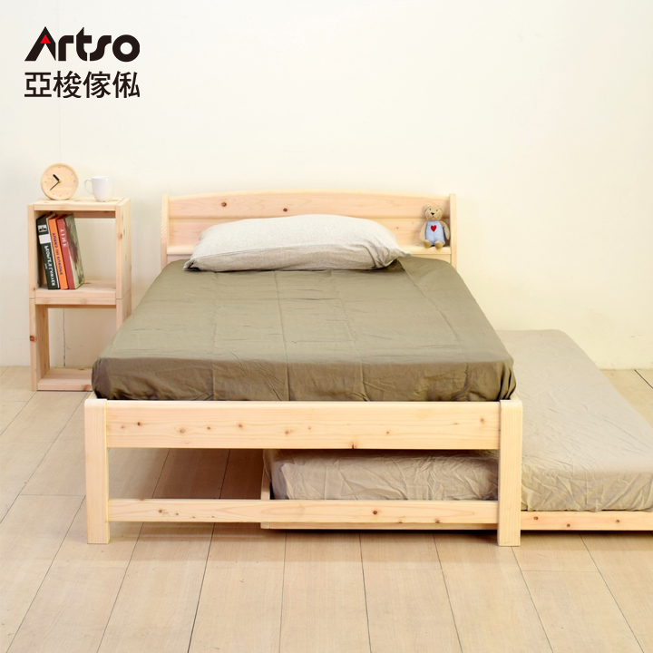 【Artso亞梭傢俬】日本無垢檜木單人床(兒童/成人)