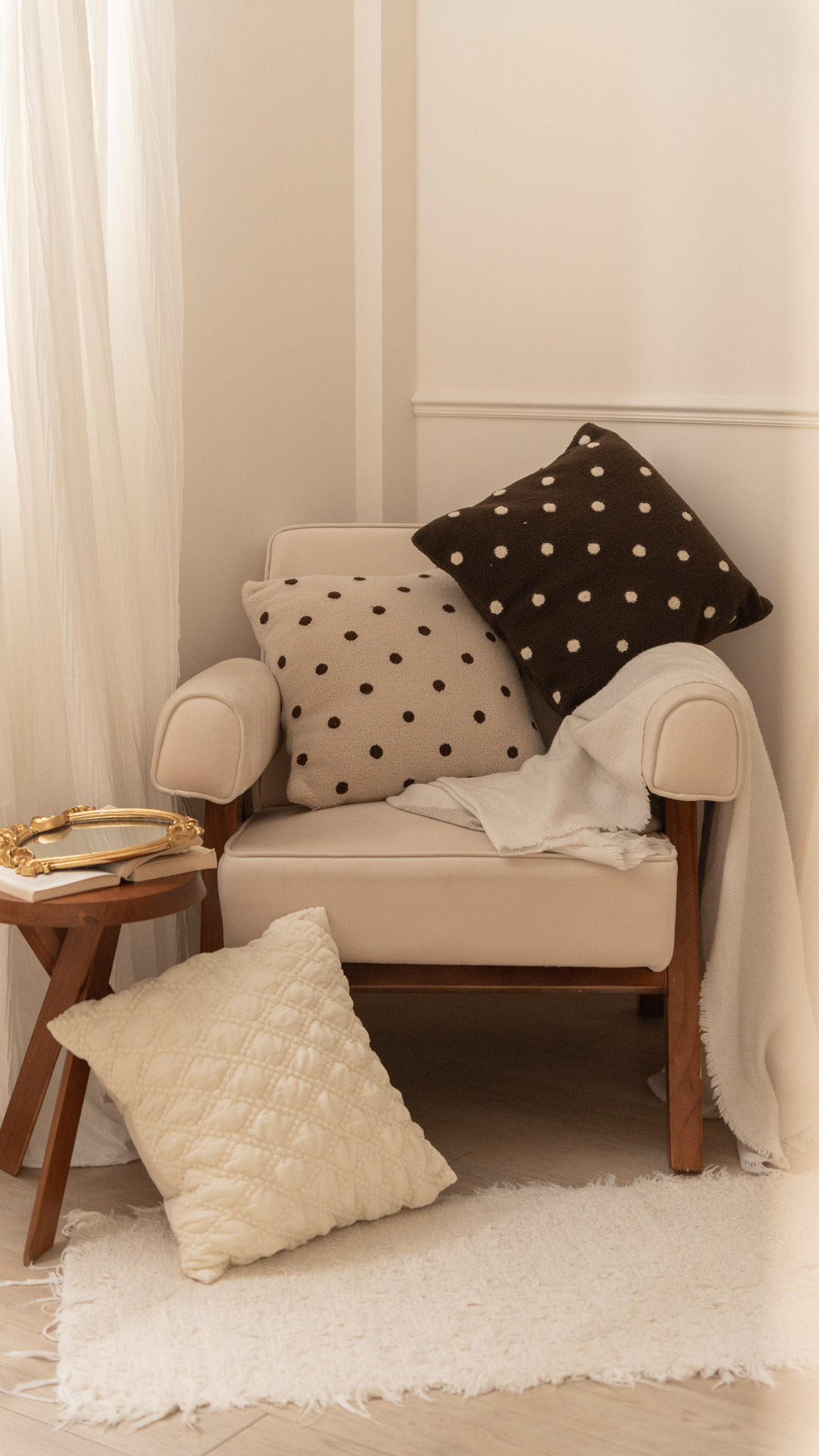 焦糖奶茶色抱枕套