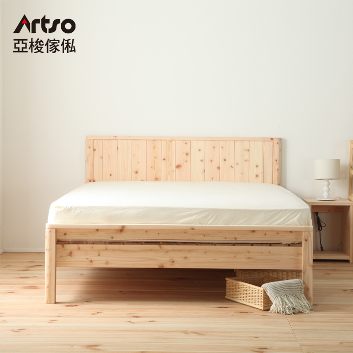 【Artso亞梭傢俬】日本無垢檜木QUEEN雙人床