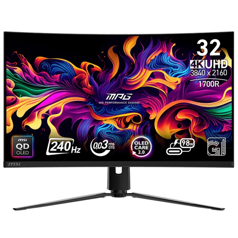 米特3C數位–MSI 微星 MPG 321CURX QD-OLED OLED/4K/240Hz 31.5吋曲面螢幕
