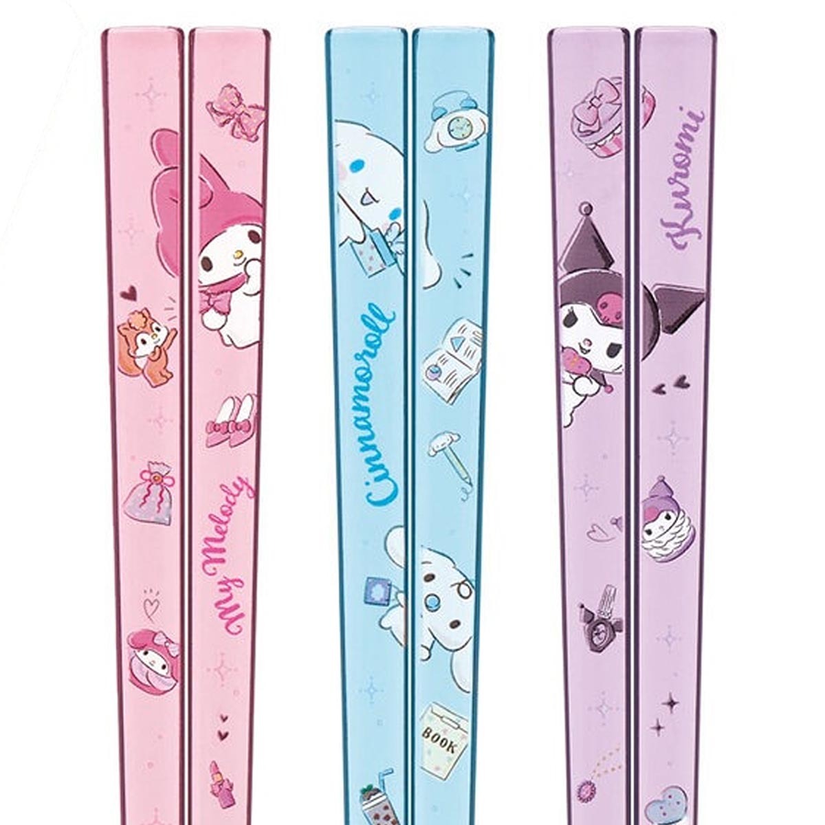 日本品牌 Skater Kuromi 3P 21cm 筷子 -AAC45T