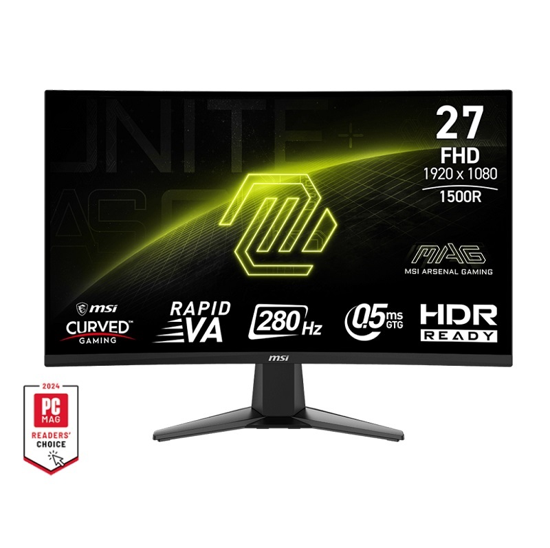 米特3C數位–MSI 微星 MAG 276CXF 1500R/VA/280Hz 27吋曲面電競螢幕