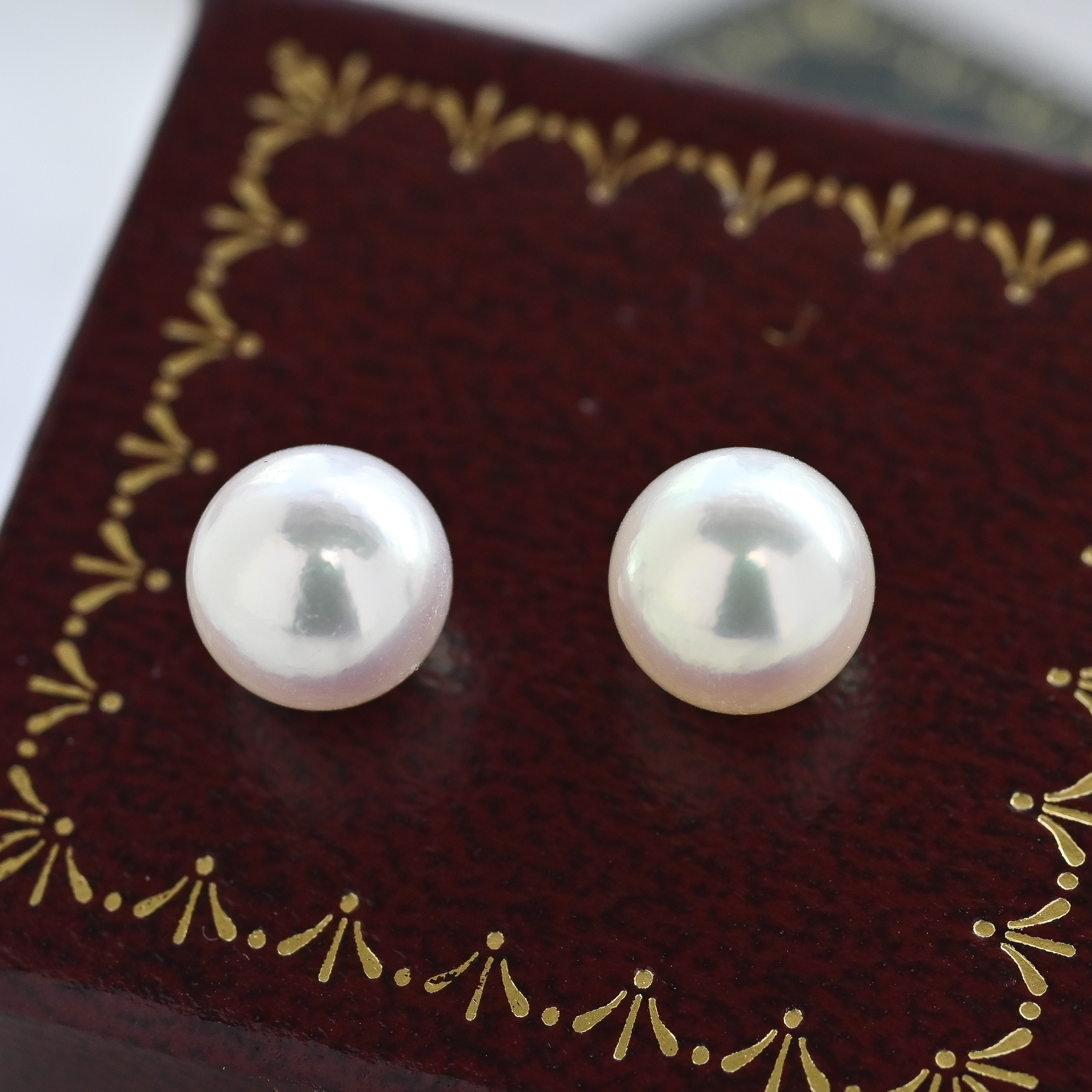 *真科研證書 Akoya 天女裸珠 7.9mm 一對