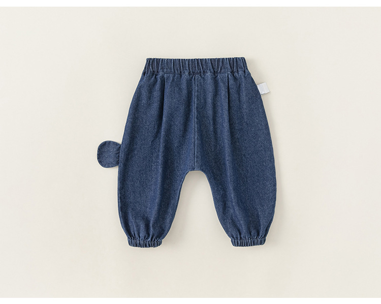 可愛牛仔藍休閒褲